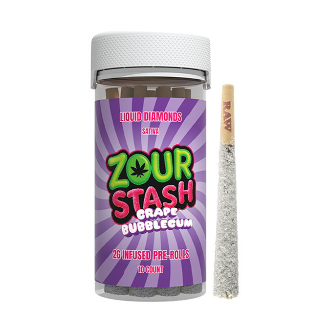 Picture of ZOUR STASH 2G GRAPE BUBBLEGUM 10CT SATIVA