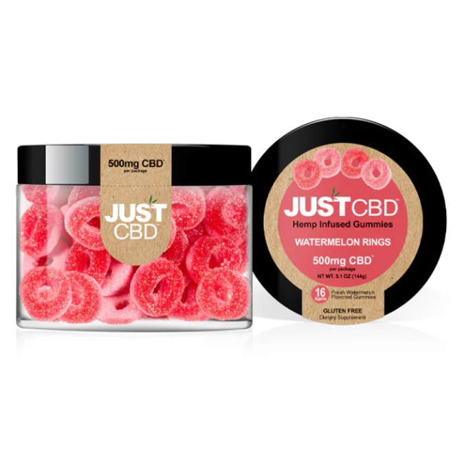 Picture of JUST CBD   DELTA WATERMELON RINGS 500MG