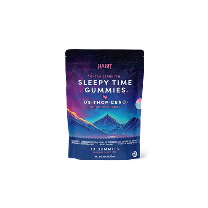 Picture of HABIT D9 THCP CBNO GUMMIES HIGH SPECTRUM 20CT MIDNIGHT CHERRY