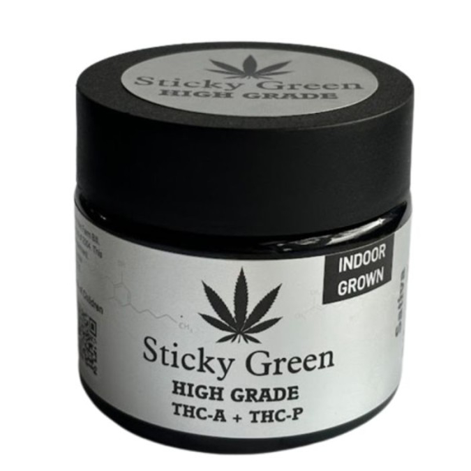 Picture of STICKY GREEN 3.5gm FLOWER THC-A - HIGH GRADE (HYBRID) SILVER KUSH
