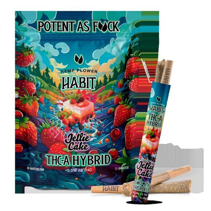 Picture of HABIT PRE ROLLS 1.75G 20CT JELLIE CAKE