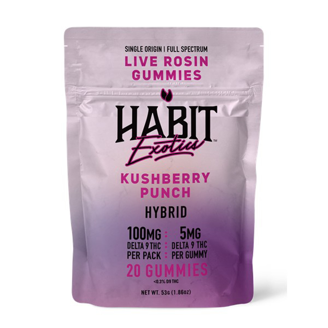 Picture of HABIT EXOTICS KUSHBERRY PUNCH HYBRID GUMMIES 20CT