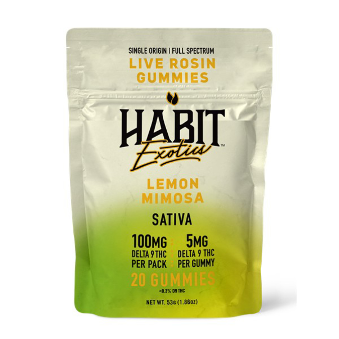 Picture of HABIT EXOTICS LEMON MIMOSA SATIVA 20CT GUMMY