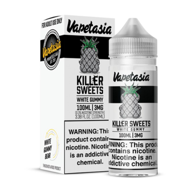 Picture of VAPETASIA E LIQUID 100ML KILLER SWEETS WHITE GUMMY   3MG