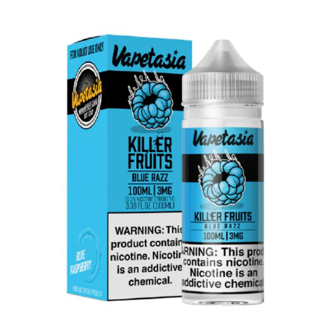 Picture of VAPETASIA E LIQUID 100ML KILLER FRUITS BLUE RAZZ   3MG