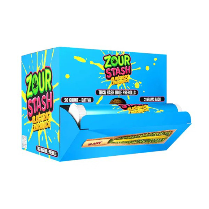 Picture of ZOUR STASH HASH HOLE PREROLLS ELECTRIC LMONADE SATIVA