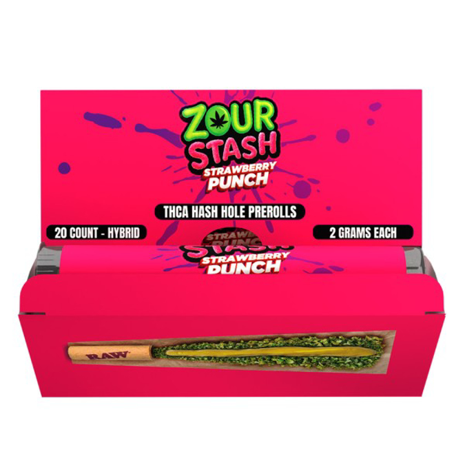 Picture of ZOUR STASH HASH HOLE PREROLLS STRAWBERRY PUNCH HYBRID
