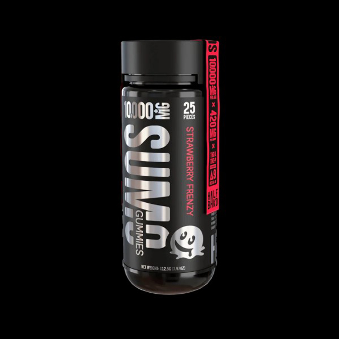 Picture of HALF BAKD SUMO GUMM THCAPD8 GUMMIES 10000MG 25CTJAR STRAWBERRY FRENZY