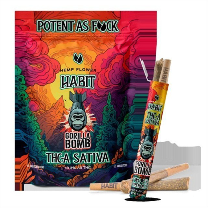 Picture of HABIT PRE ROLLS 1.75G 20CT GORILLA BOMB