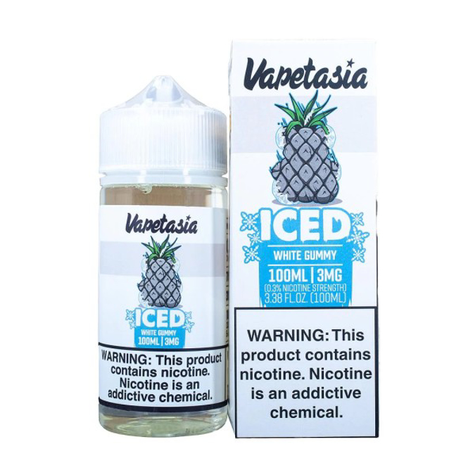Picture of VAPETASIA E LIQUID 100ML ICED WHITE GUMMY 6 MG