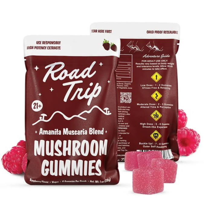 Picture of ROAD TRIP MUSHROOM GUMMIES 10CT RASPBERRY