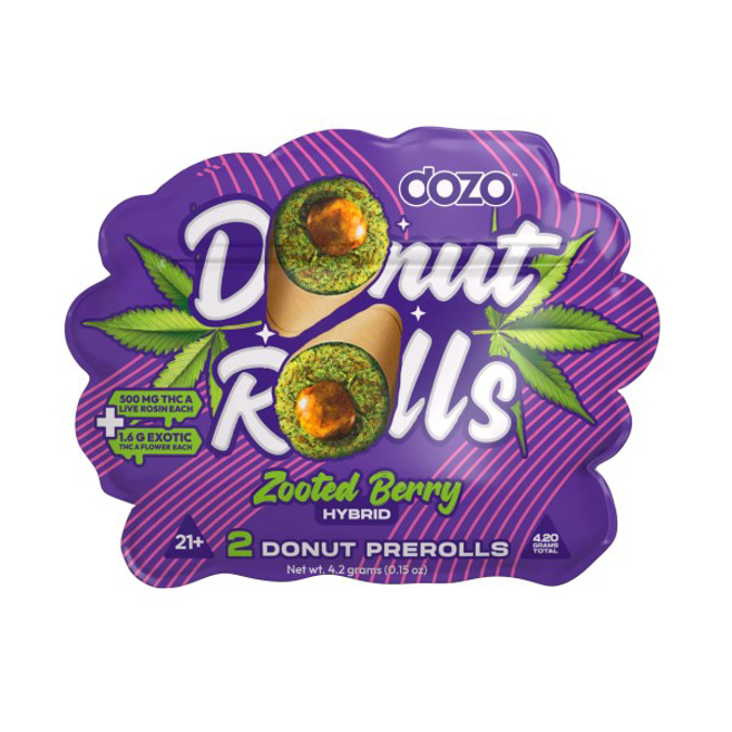 Picture of DOZO DONUT ROLLS PRE ROLLS ZOOTED BERRY HYBRID