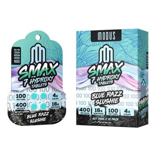 Picture of MODUS SMAX 7 HYDROXY 100MG TAB - BLUE RAZZ SLUSHIE