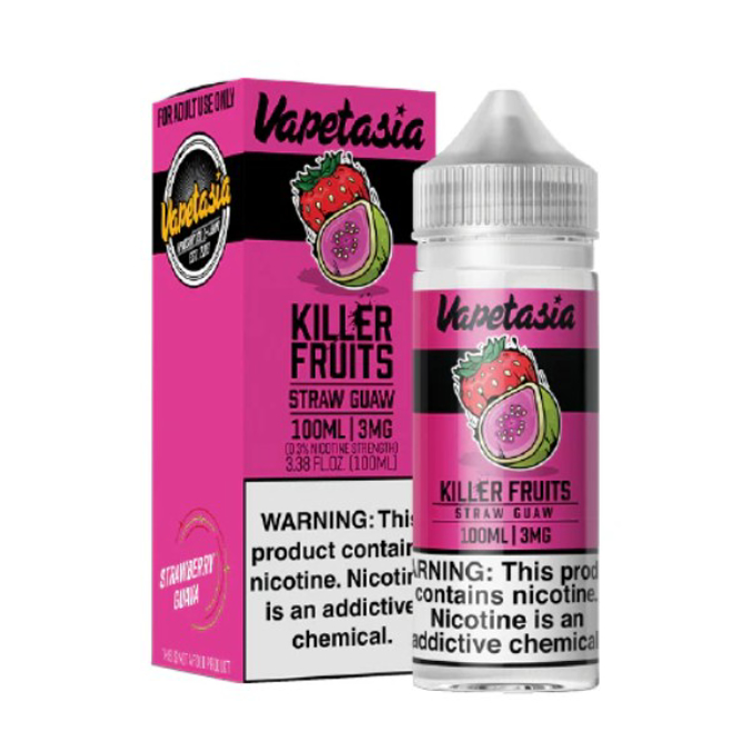 Picture of VAPETASIA E LIQUID 100ML KILLER FRUITS STRAW GUAW   6MG