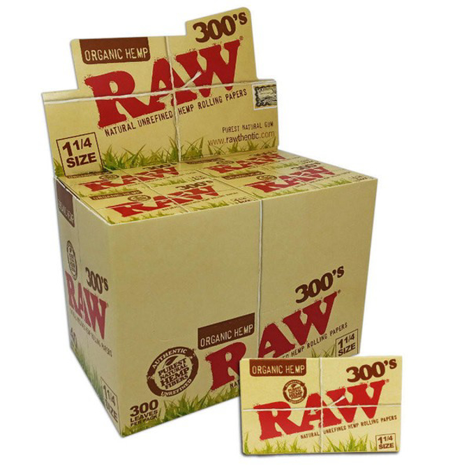Picture of RAW ORGANIC 1 1/4 300s ROLLING PAPERS 40BX