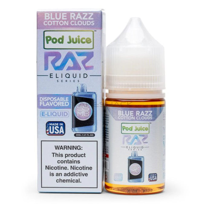 Picture of RAZ 30ML 35MG - BLUE RAZZ COTTON CLOUDS