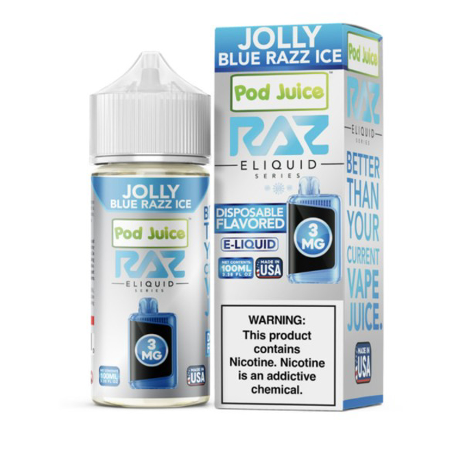 Picture of RAZ 100ML 3MG - JOLLY BLUE RAZZ ICE
