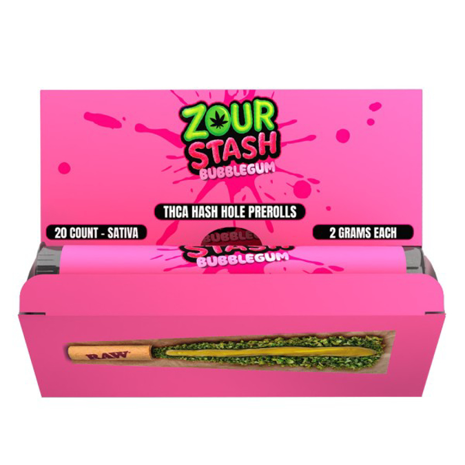 Picture of ZOUR STASH HASH HOLE PREROLLS BUBBLEGUM SATIVA