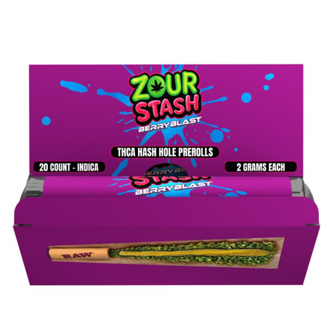 Picture of ZOUR STASH HASH HOLE PREROLLS BERRYBLAST INDICA