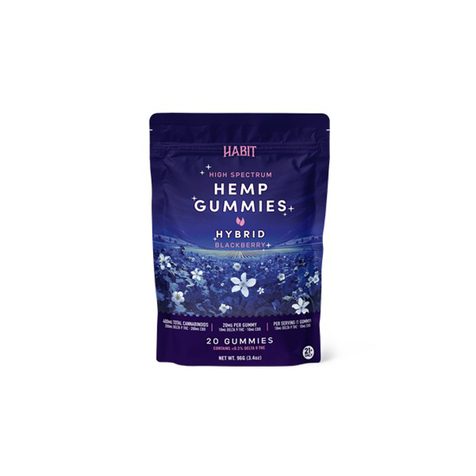 Picture of HABIT D9 CBD   DELTA GUMMIES HIGH SPECTRUM 20CT BLACKBERRY