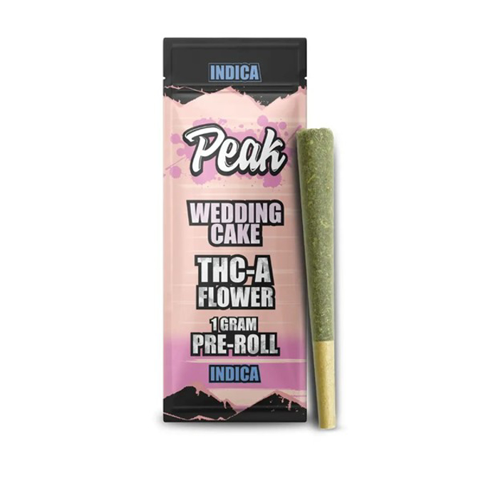 Picture of PEAK THCA FLOWER PRE ROLLS 1g 1ct 10PACK - WEDDING CAKE (INDICA)