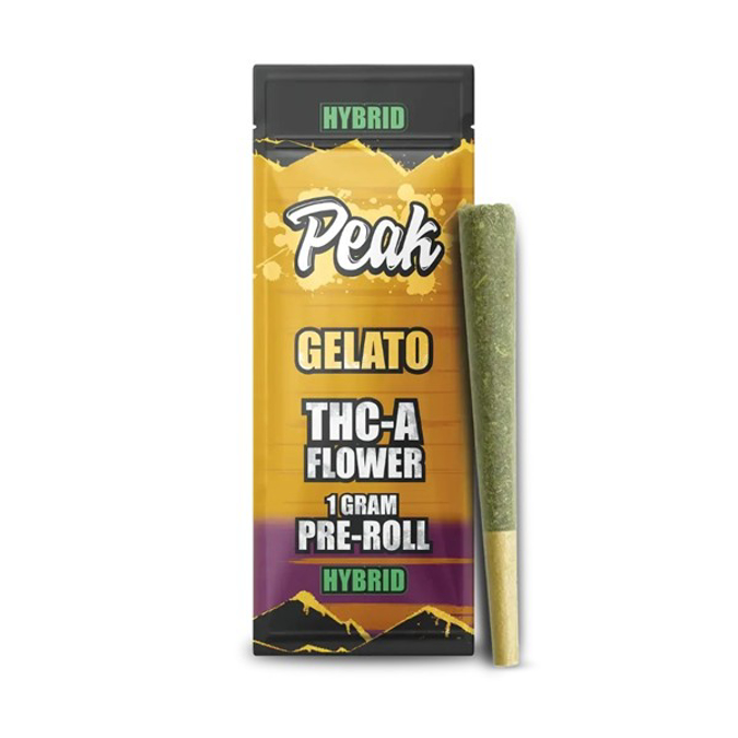 Picture of PEAK THCA FLOWER PRE ROLLS 1g 1ct 10PACK - GELATO (HYBRID)
