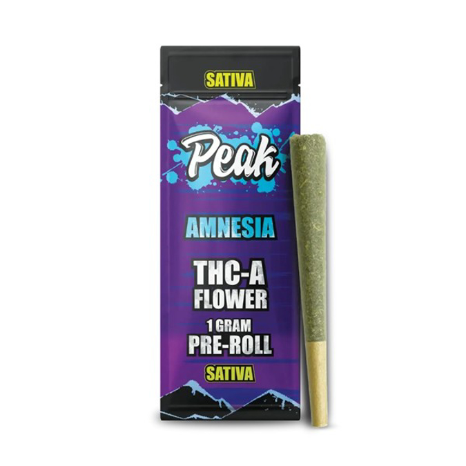 Picture of PEAK THCA FLOWER PRE ROLLS 1g 1ct 10PACK - AMNESIA (SATIVA)