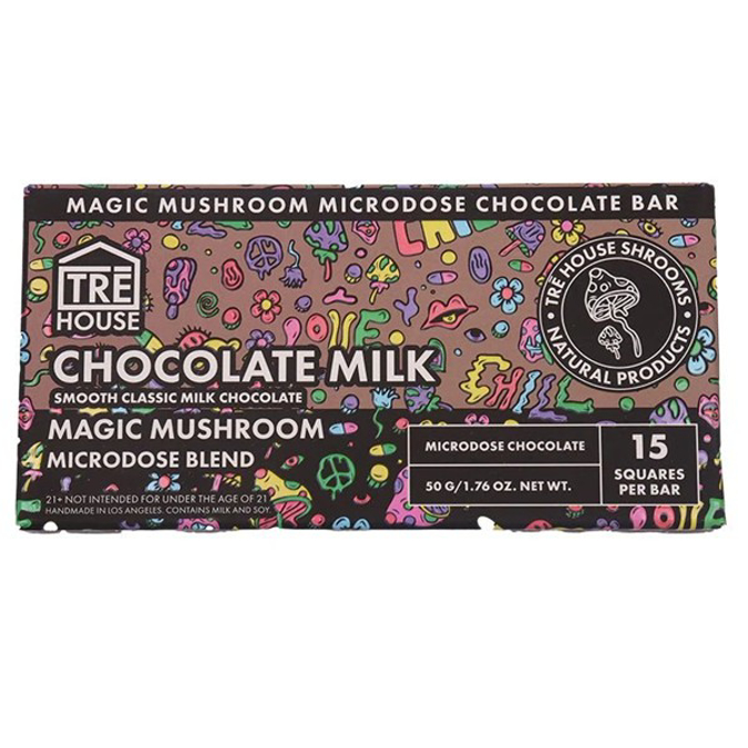 Picture of TRE HOUSE MAGIC MUSHROOM CHOCOLATE BAR   CHOCOLATE MILK