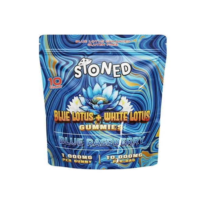 Picture of STONED BLUE LOTUS 10000MG GUMMY   BLUE RESPBERRY