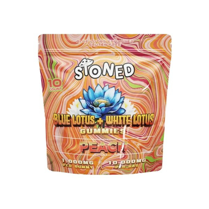 Picture of STONED BLUE LOTUS 10000MG GUMMY   PEACH
