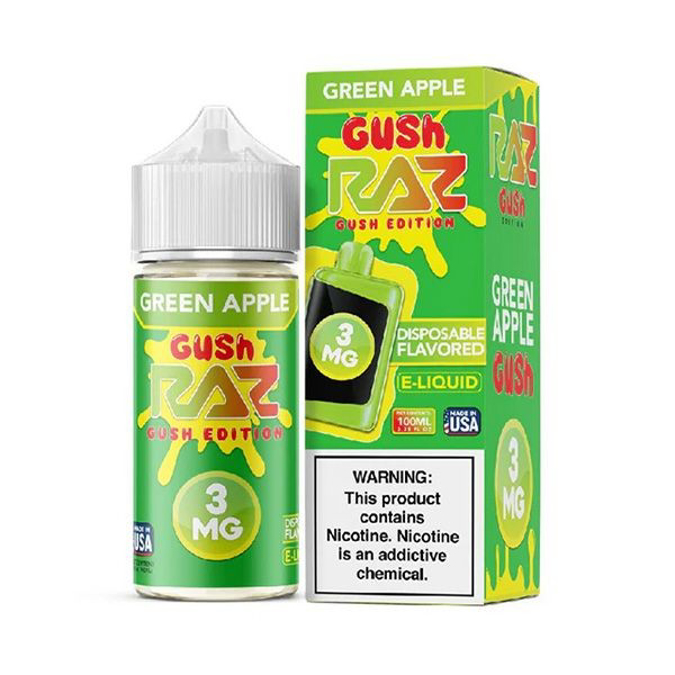 Picture of RAZ 100ML 3MG - GREEN APPLE GUSH