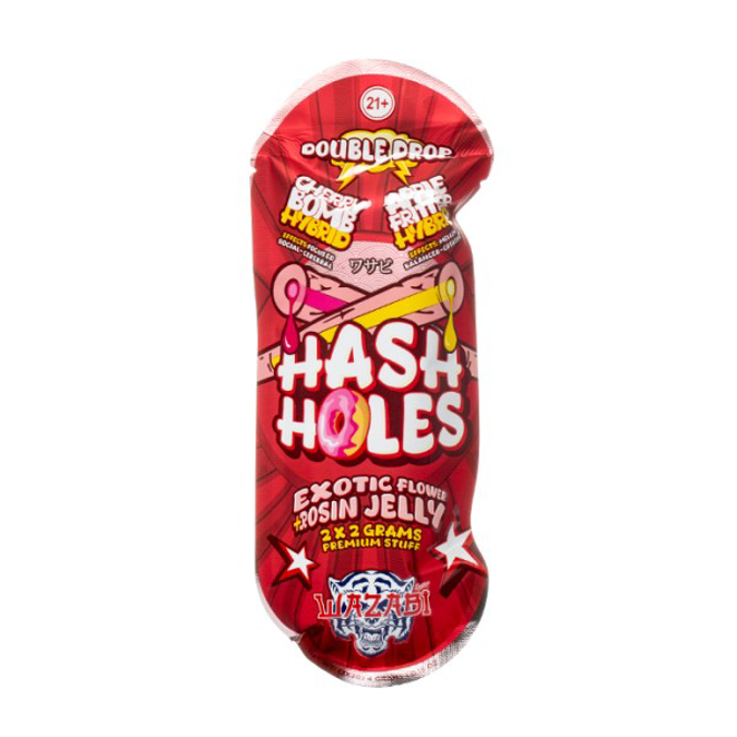 Picture of WAZABI EXOTICS THCA 2G HASH HOLES PRE ROLLS - CHERRY BOMB  APPLE FRITTER