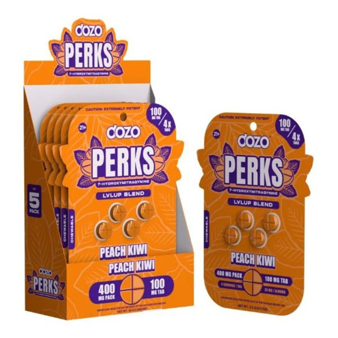 Picture of DOZO PERKS 7OH PEACH KIWI 100MGTAB 4CT