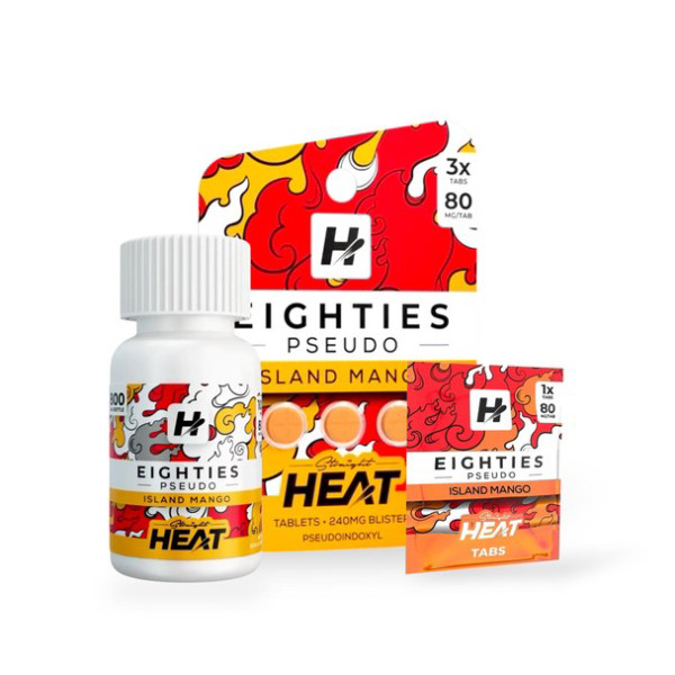Picture of HEAT EIGHTIES 7 HYDROXY 10X TABS JAR -  ISLAND MANGO