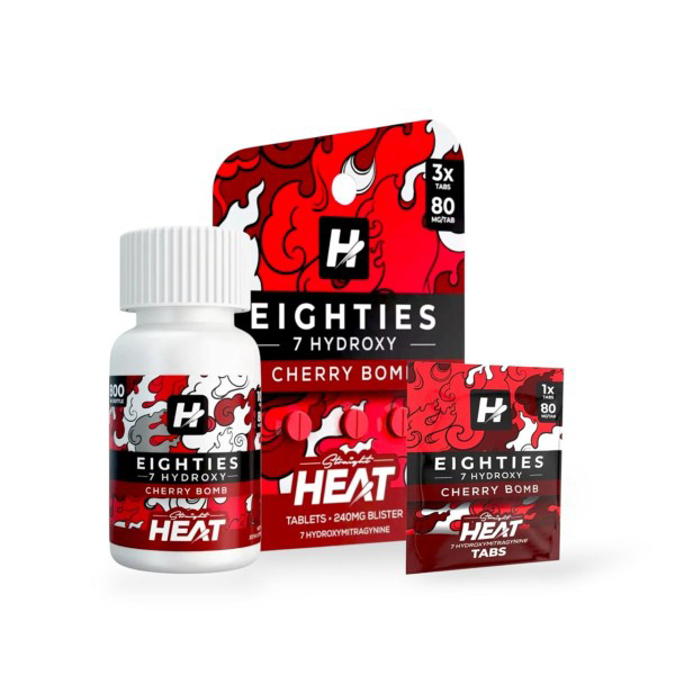 Picture of HEAT EIGHTIES 7 HYDROXY 10X TABS JAR - CHERRY BOMB