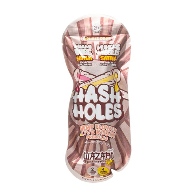 Picture of WAZABI EXOTICS THCP 2G HASH HOLES - MIAMI VIBE + MUNCHIE MISSILES (SATIVA)