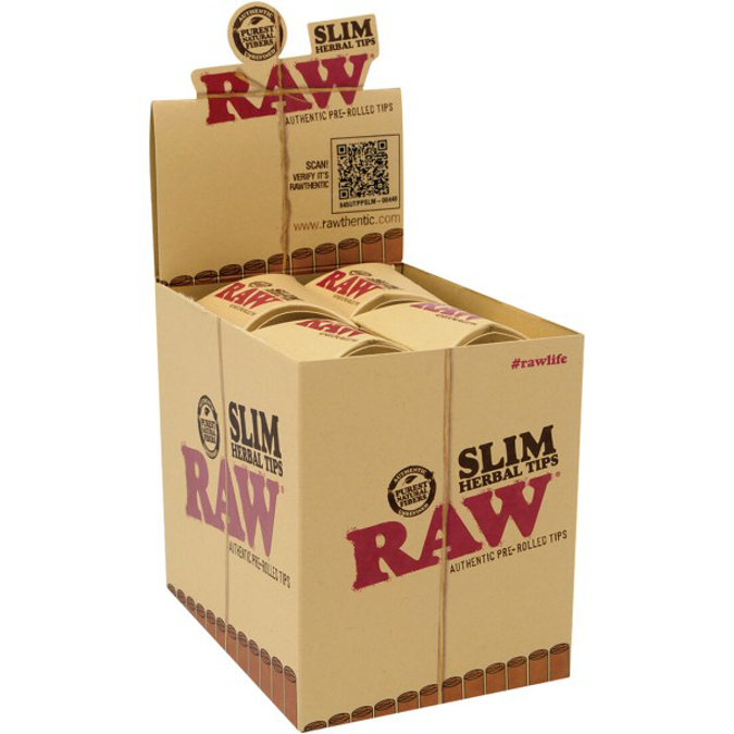 Picture of RAW PRE ROLLED 21PK SLIM TIPS 20BX