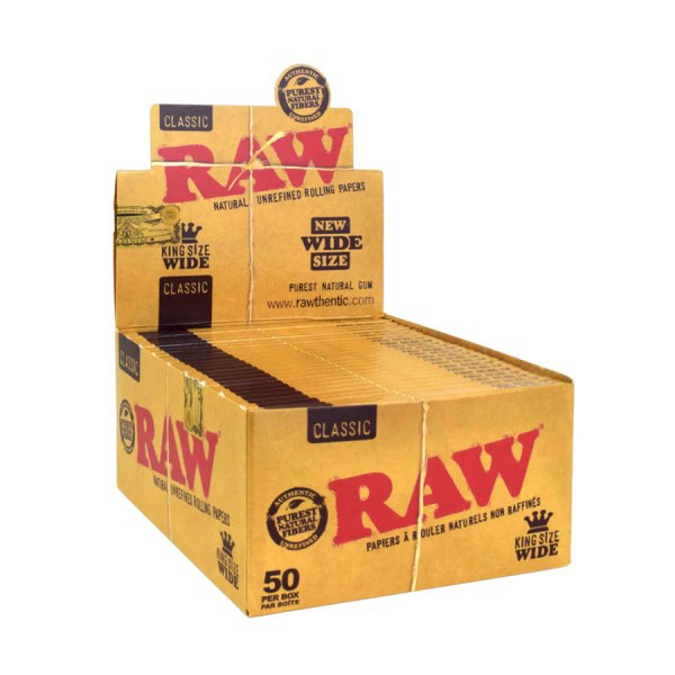 Picture of RAW CLASSIC KING SIZE WIDE ROLLING PAPERS 50 PK