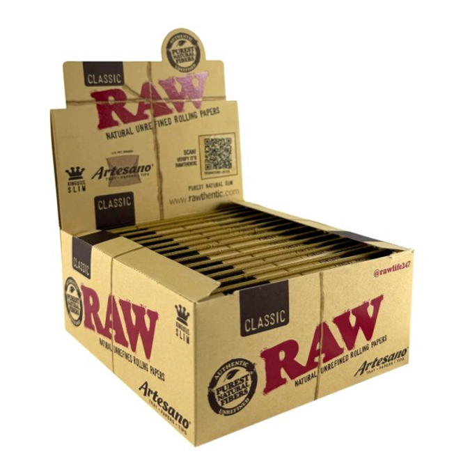 Picture of RAW CLASSIC ARTESANO KING SIZE ROLLING PAPERS 15BX