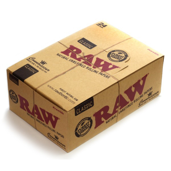 Picture of RAW CLASSIC KING SIZE CONNOISSEUR WITH TIPS 24 BOX