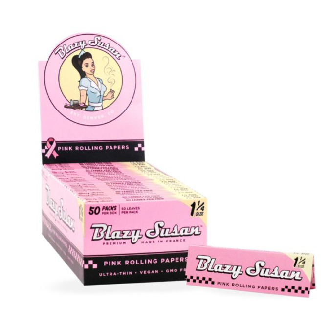 Picture of BLAZY SUZAN PINK ROLLING PAPERS 1 14 50PACKS