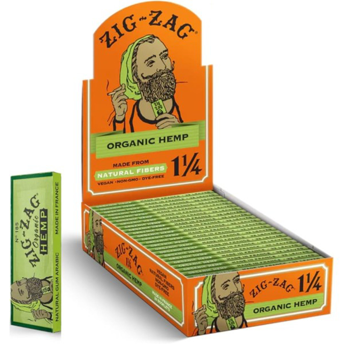 Picture of ZIG ZAG VINTAGE PAPER 1 1/4 ORGANIC HEMP 32PK 24CT/BOX