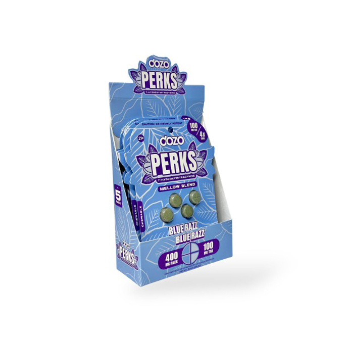 Picture of DOZO PERKS 7OH BLUE RAZZ 100MGTAB 4CT