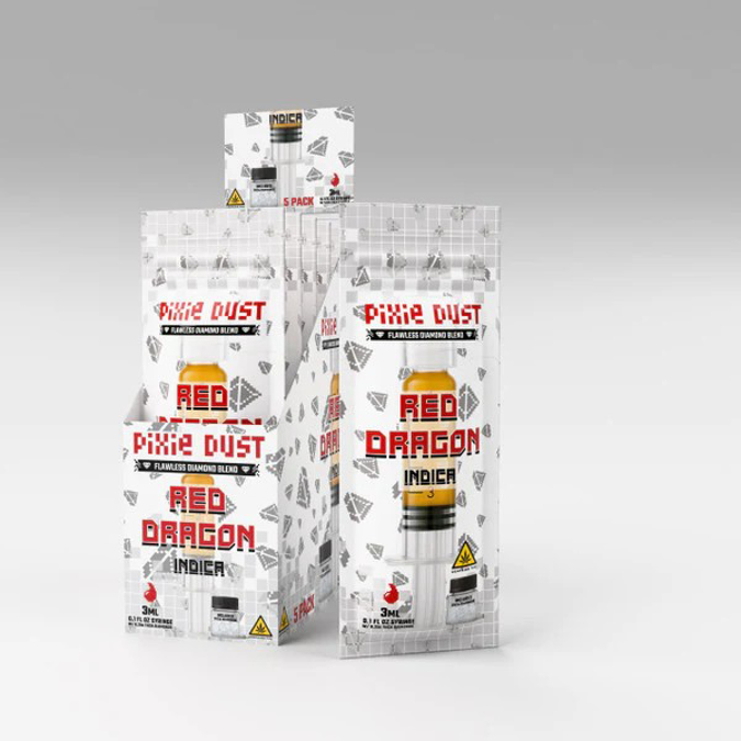 Picture of PIXIE DUST FLAWLESS DIAMOND BLEND 3ml SYRINGE 5PK - RED DRAGON (INDICA)