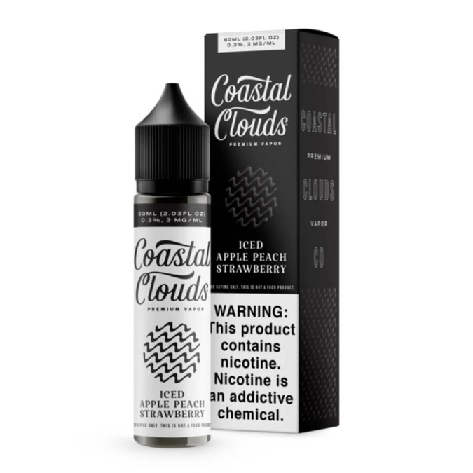 Picture of COASTAL CLOUDS 60ML ICED APPLE PEACH STRAWB 0MG