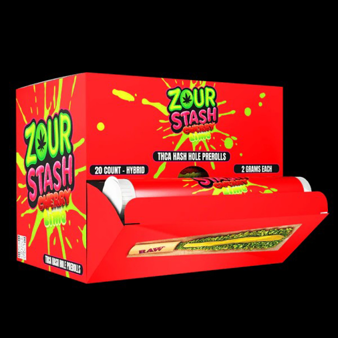 Picture of ZOUR STASH THC P 3000MG GUMMIES 6PK 30CTBX CHERRY LIME