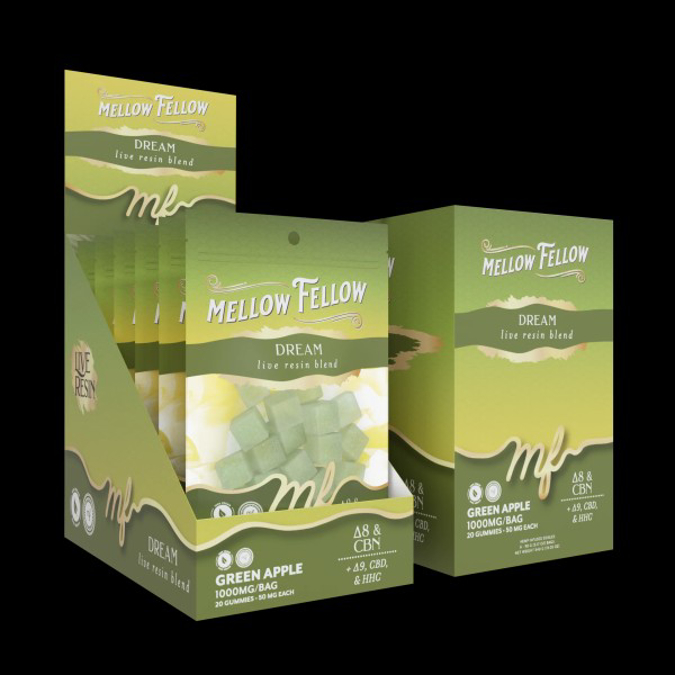 Picture of MELLOW FELLOW DREAM GREEN APPLE 1000MGBAG