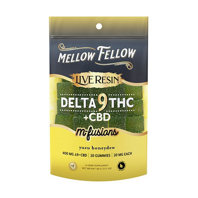 Picture of MELLOW FELLOW D9 THC M FUSION 20CT GUMMIES YUZU HONEYDEW