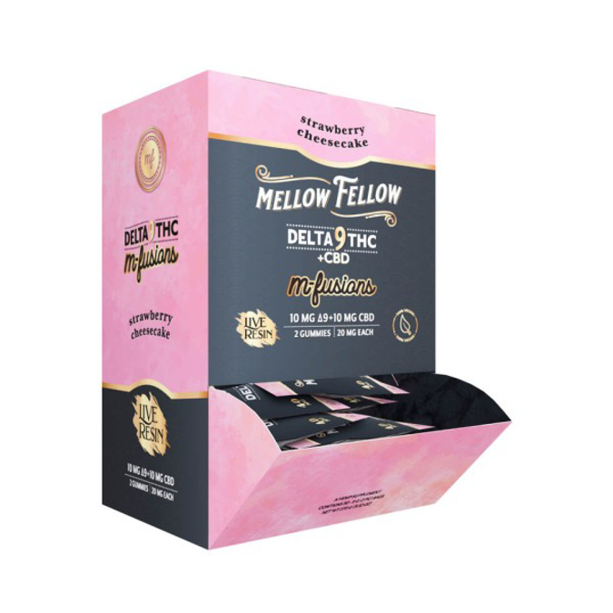 Picture of MELLOW FELLOW   LIVE RESIN   M FUSION EDIBLES   400MG   D9   STRAW CHEESECAKE