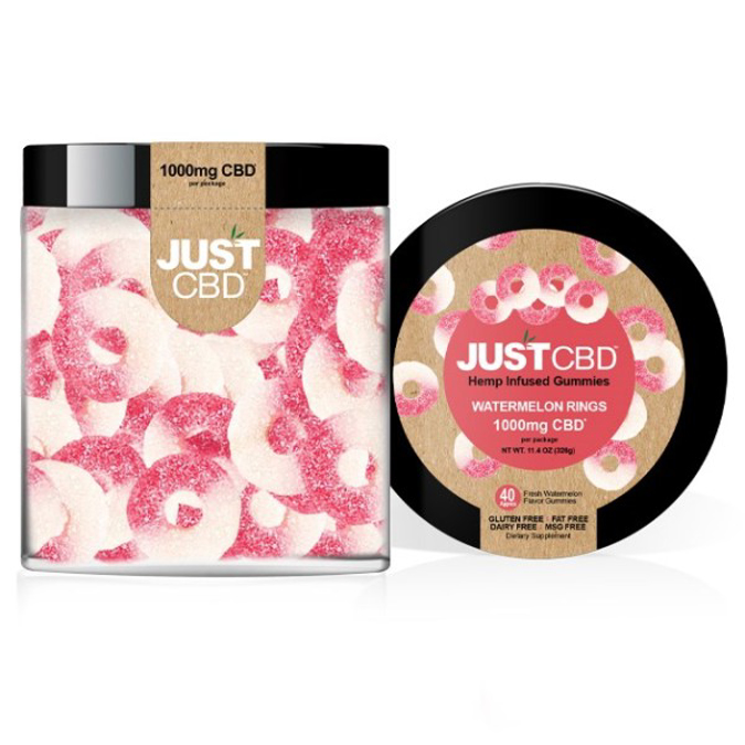 Picture of JUST CBD   DELTA HEMP INFUSED WATERMELON RINGS
